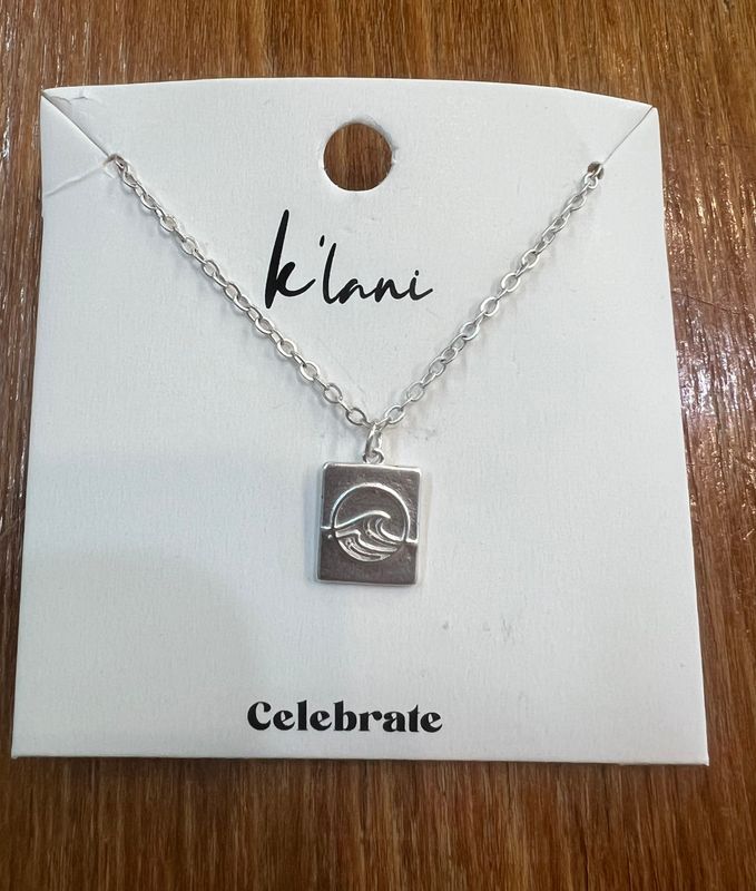 K&#39;Lani Celebrate  Silver Wave Necklace