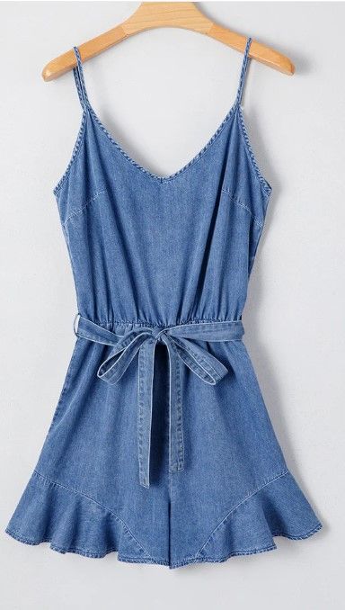 All Hands on Deck Chambray Romper