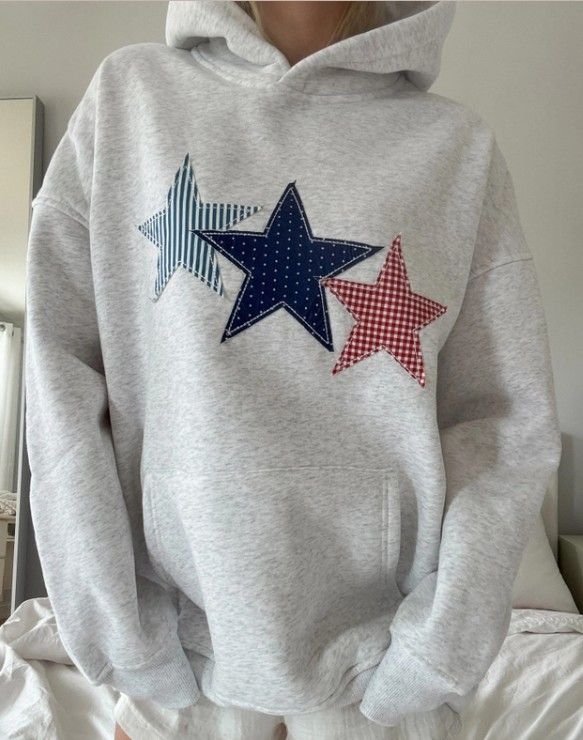 3 Star Embroidered Hoody