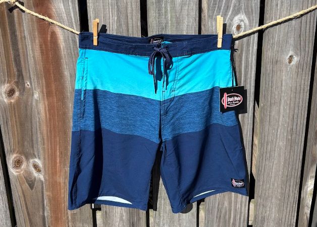 Beach House Mens Shades of Blue Stretch  Boardshorts