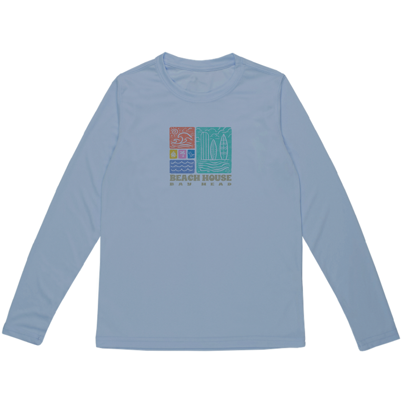 Beach House -Toddler Long Sleeve Sun Protected Solar Shirt