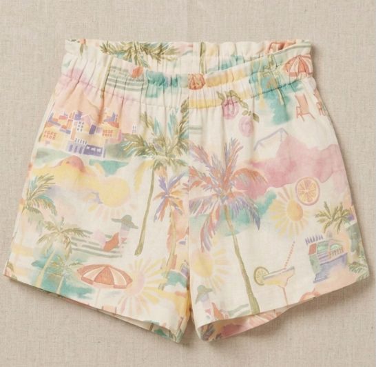 Pastel Palms Vintage Beach Shorts