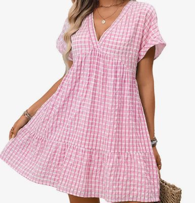 The Twilight Lake Gingham - Seersucker Dress