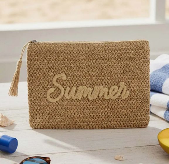 Summer Embroidery Woven Straw Bag