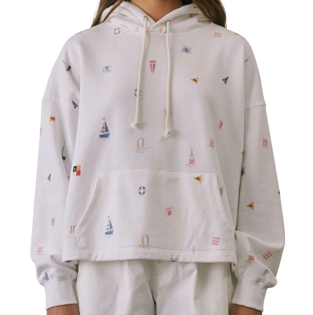 Mariner print pocket hoodie