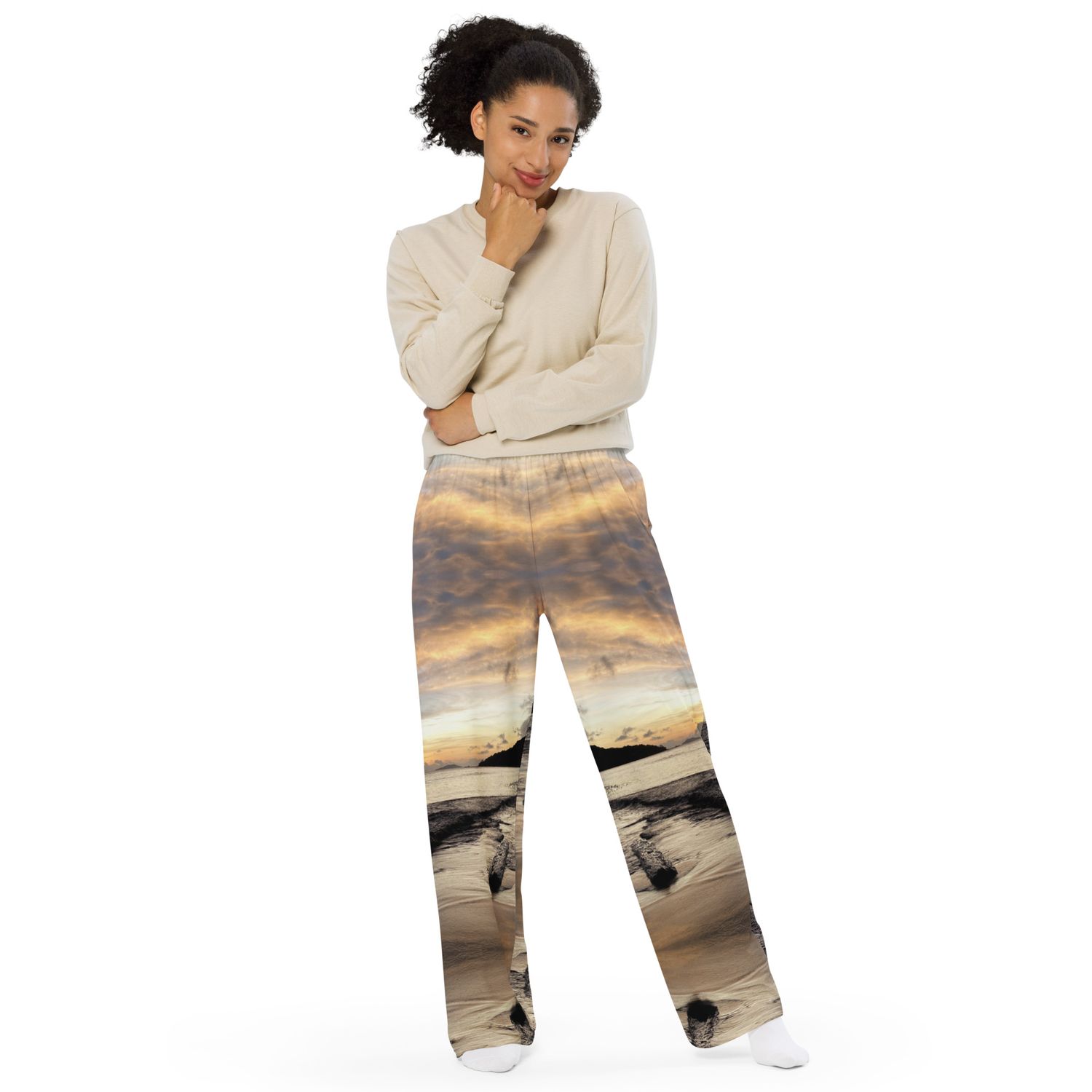Pantalon large 00287 
