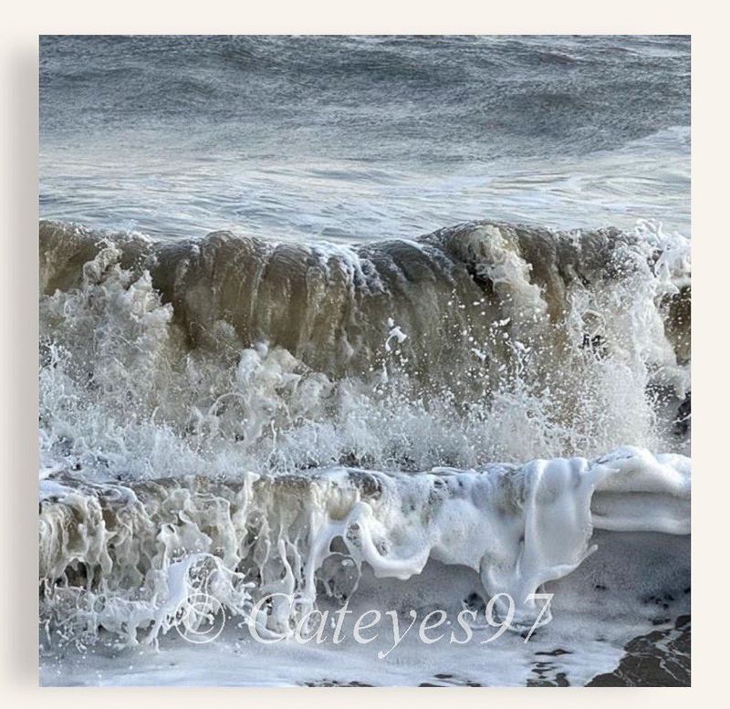 Entre Vague et glace - Toile carrée 50x50