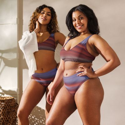 Maillot de bain éco-responsable taille haute - 00762