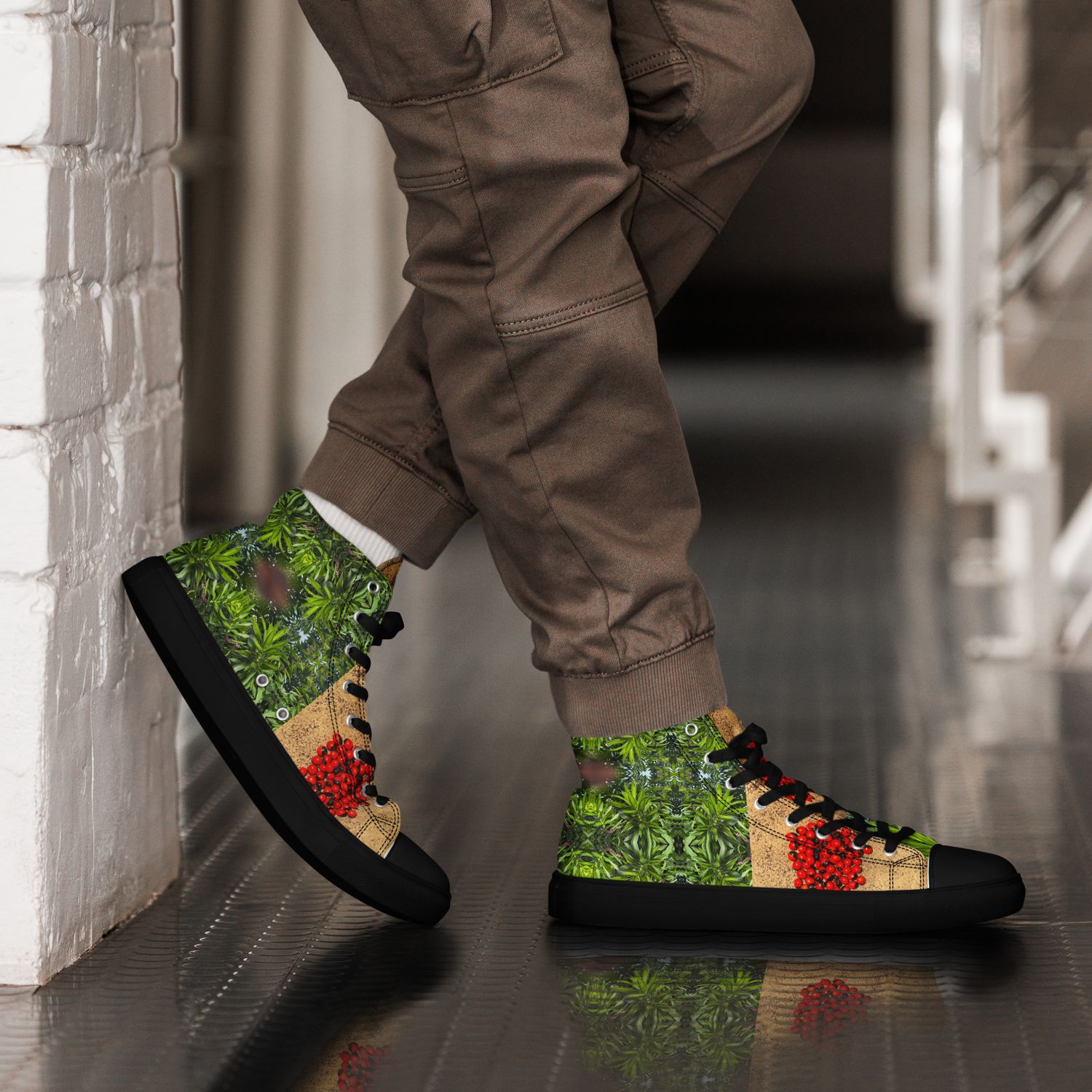 Baskets hautes en toile homme - 00894