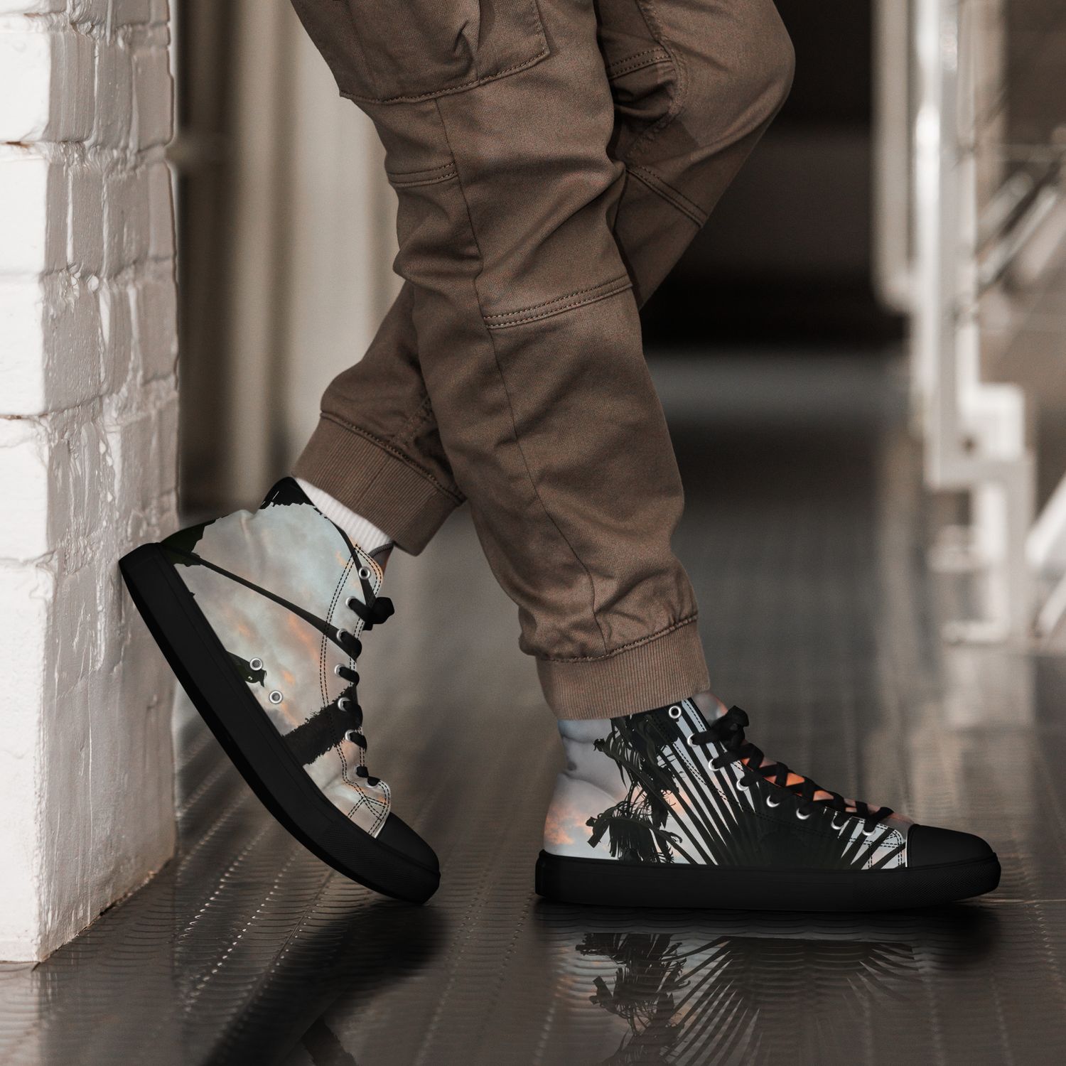 Baskets hautes en toile homme - 00892