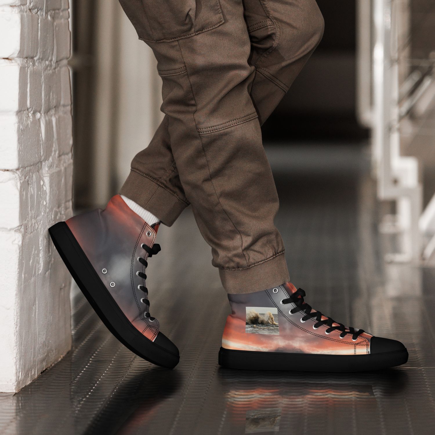 Baskets hautes en toile homme - 00896