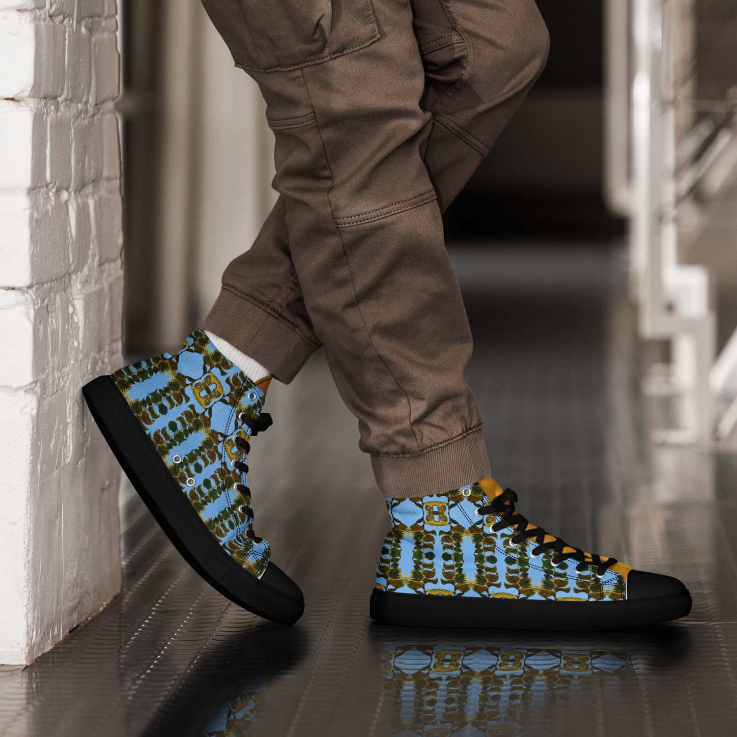 Baskets hautes en toile homme - 00891