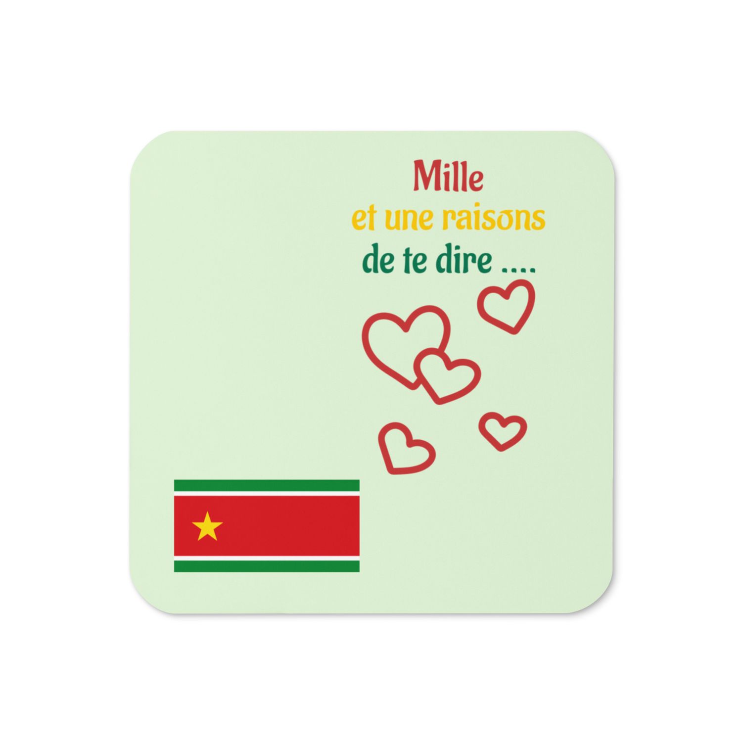 Sous-verres en liège - Guadeloupe - 00949