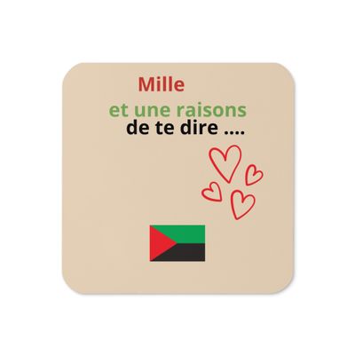 Sous-verres en liège - Martinique - 00950