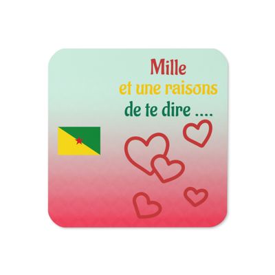 Sous-verres en liège - Guyane - 00948