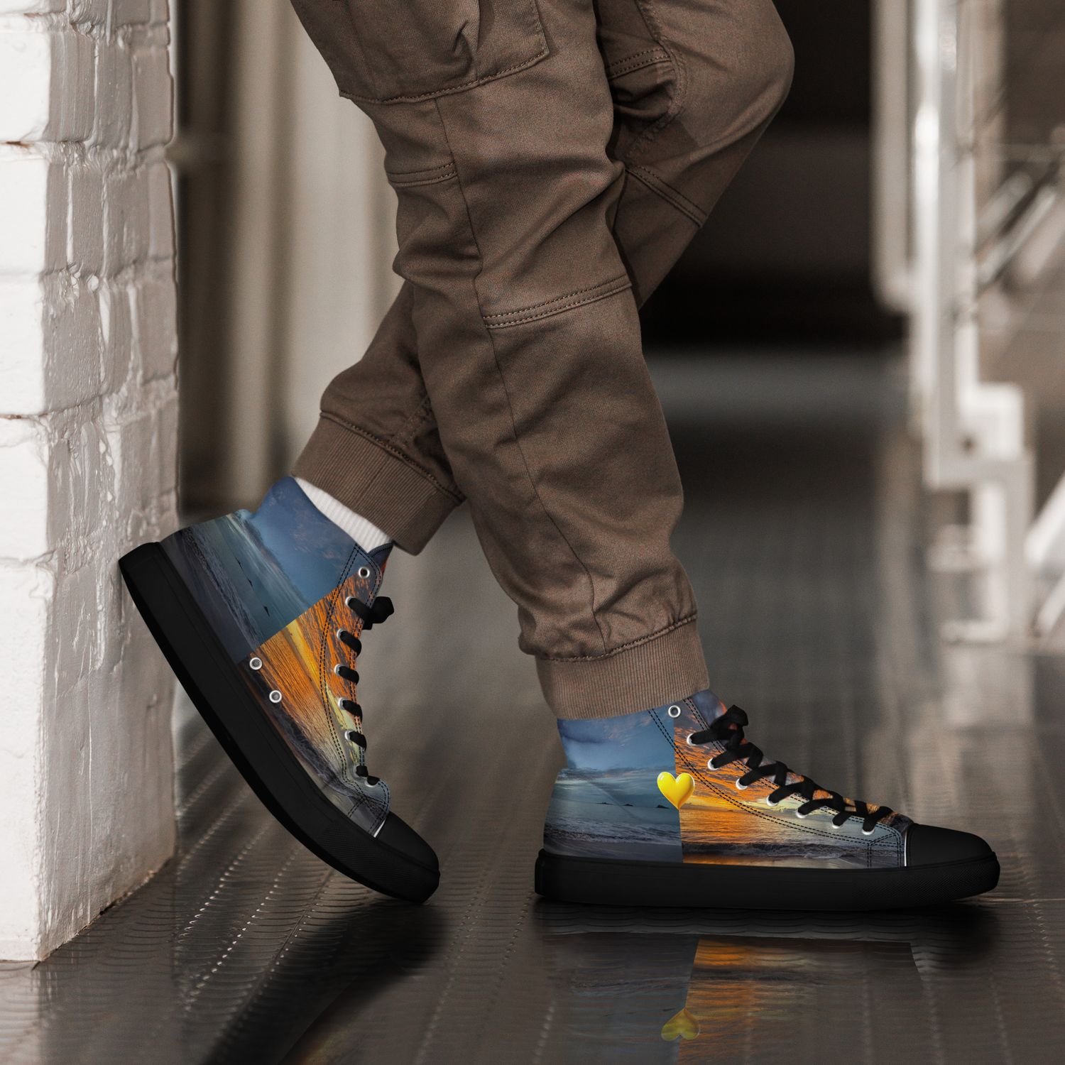 Baskets hautes en toile homme - 01015