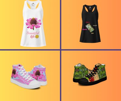 Tee-shirts et débardeurs + tennis en toile