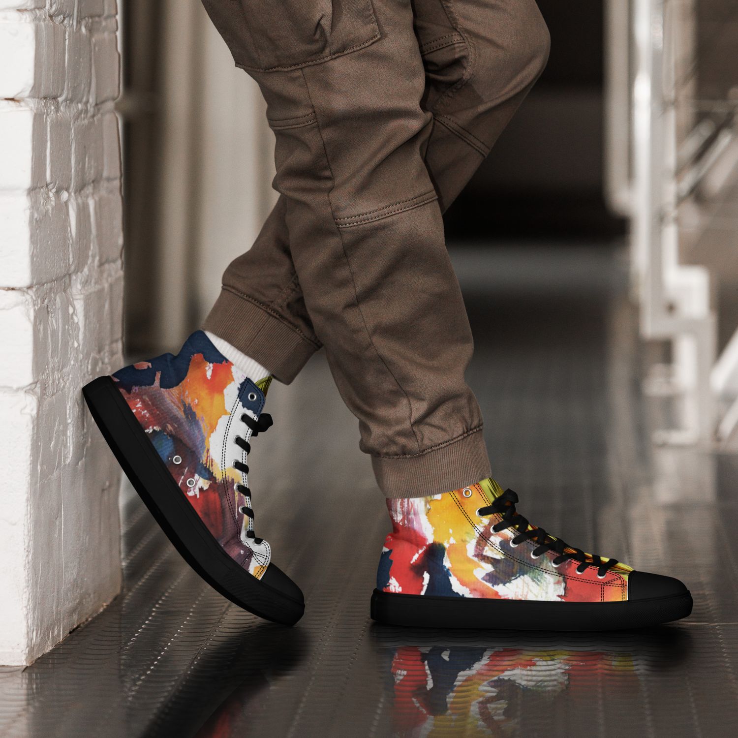 Baskets hautes en toile homme - 01164