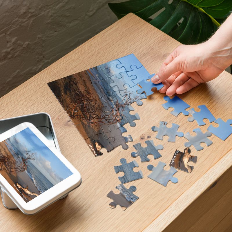 Puzzle et sa boîte en métal - 01231
