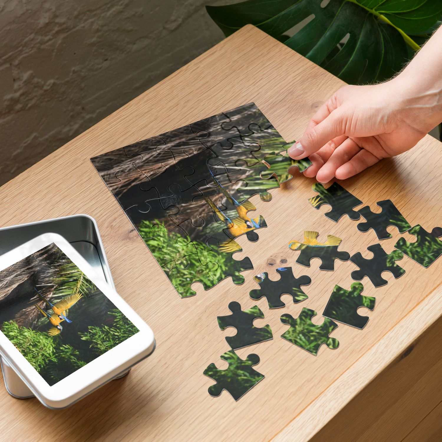 Puzzle et sa boîte en métal - 01234