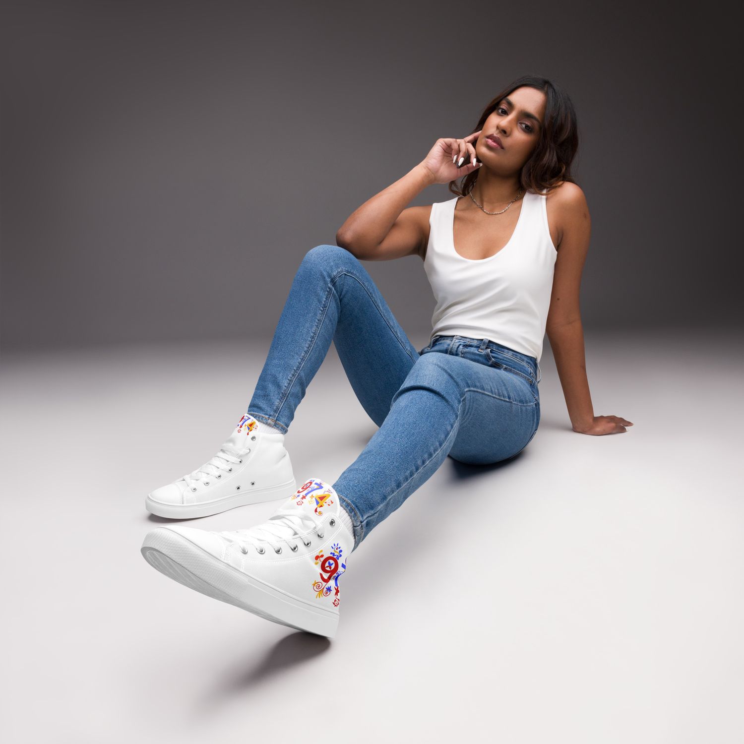 Baskets hautes en toile femme 974 - 01526 Baskets hautes en toile femme 974 - 01526