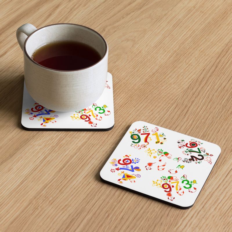 Sous-verres en liège 971 à 974 Sous-verres en liège 971 à 974