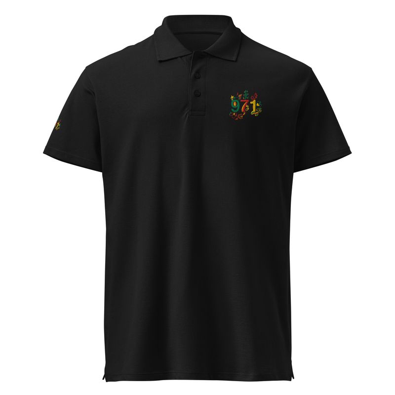 Polo piqué premium brodé unisexe 971 - 01673 Polo piqué premium brodé unisexe 971 - 01673