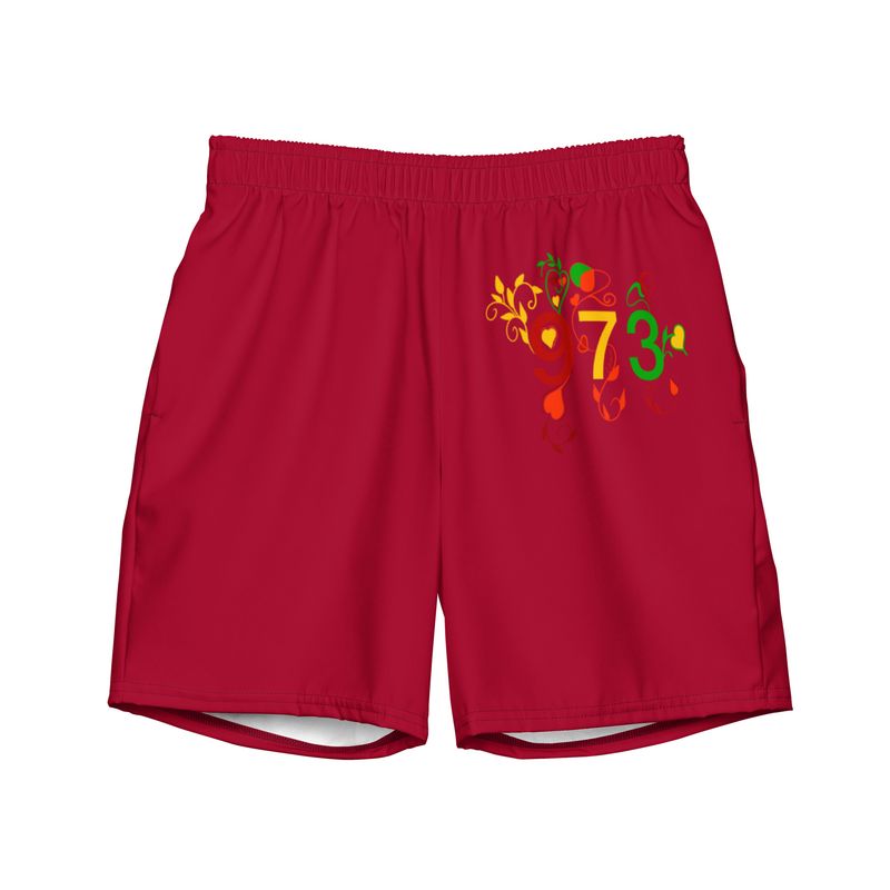 Short de bain recyclé rouge 973 Short de bain recyclé rouge 973