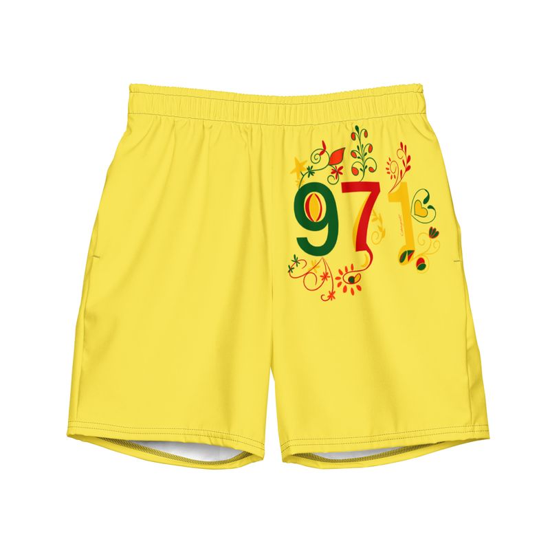 Short de bain recyclé jaune 971 - 01687 Short de bain recyclé jaune 971 - 01687