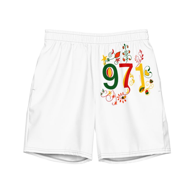 Short de bain recyclé blanc 971 - 01688 Short de bain recyclé blanc 971 - 01688