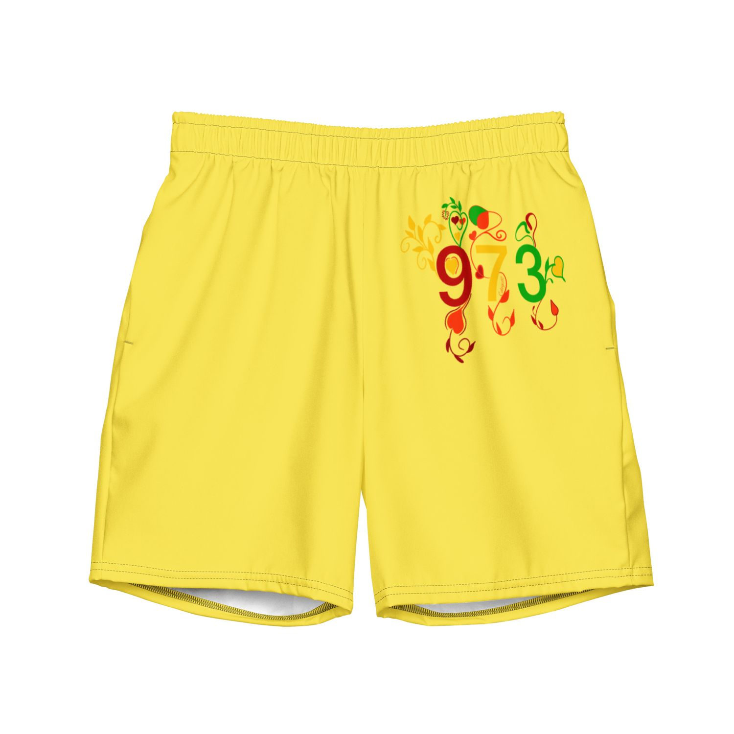Short de bain recyclé jaune 973 - 01690 Short de bain recyclé jaune 973 - 01690
