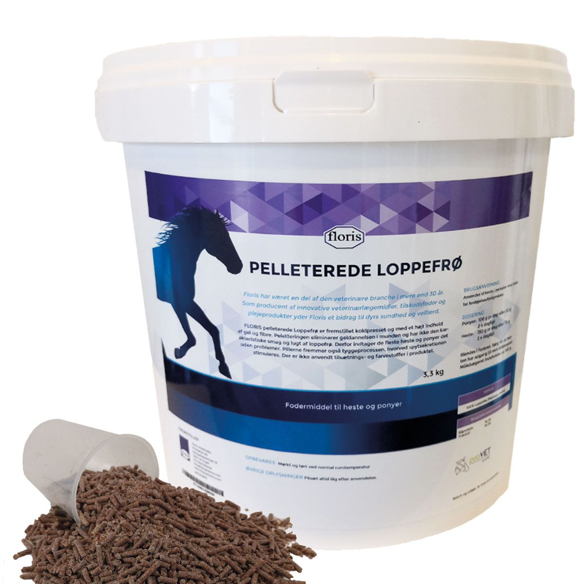 Floris pelleterede loppefrø - 3,3 kg