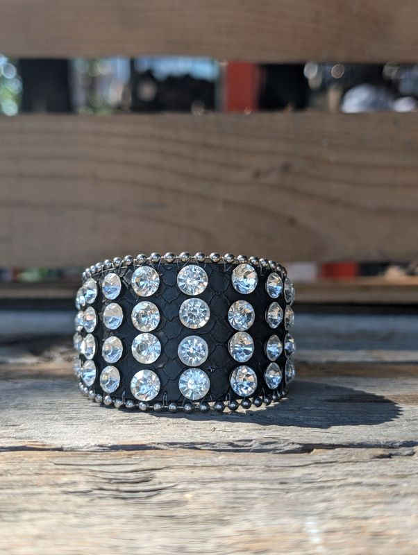 Genuine Leather Crystal Bracelet