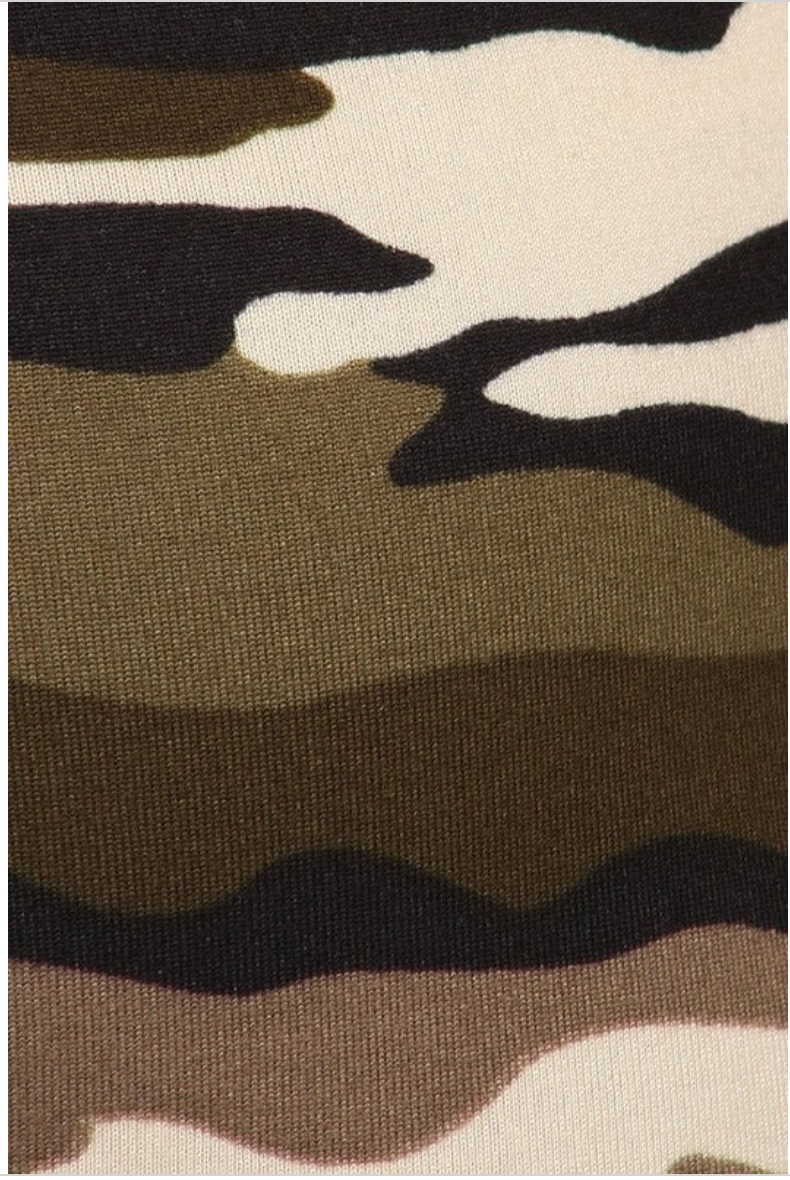 Women's Soft Camo leggings Faux Fur