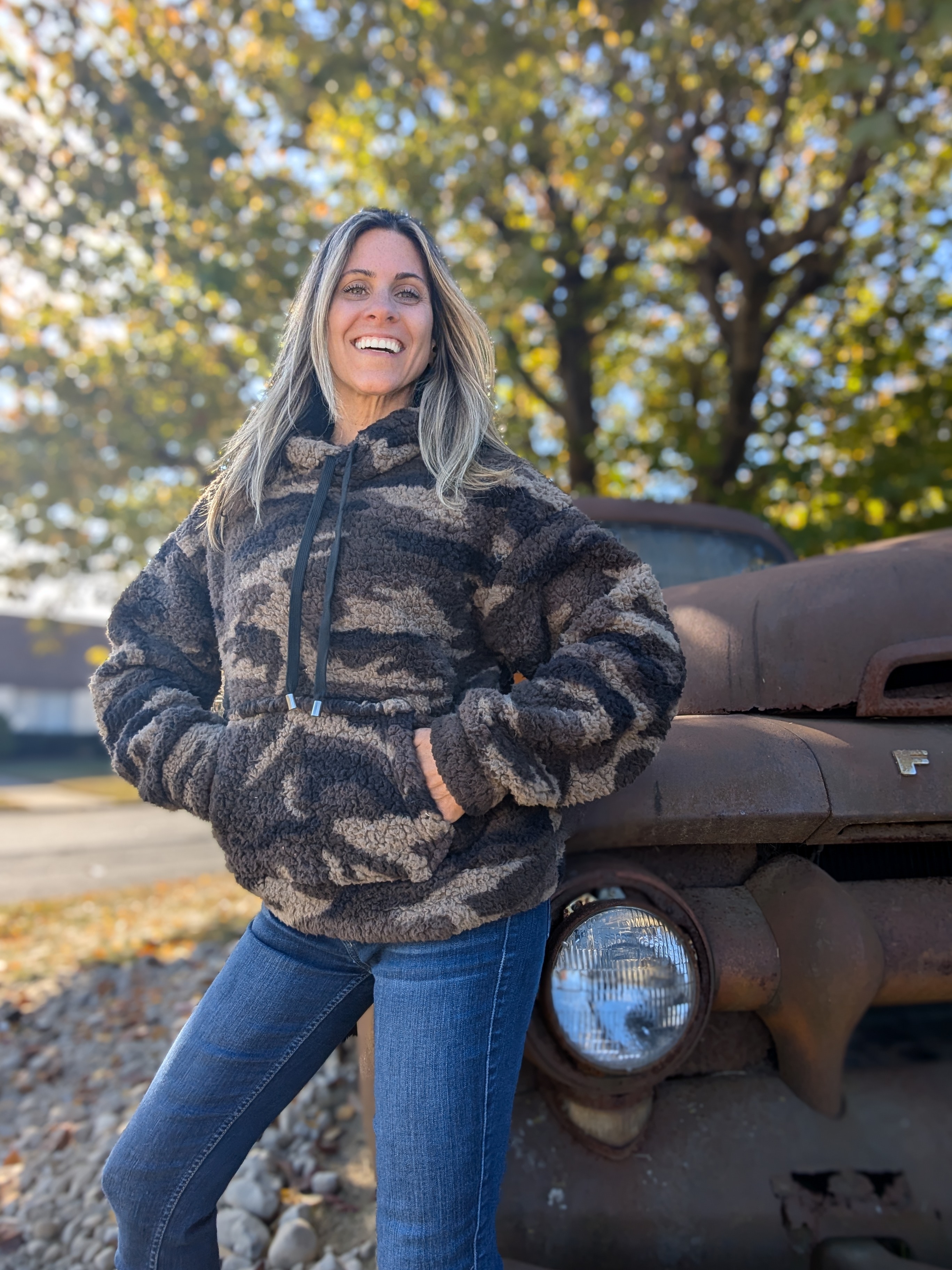 ​Camo Sherpa Pullover Hoodie