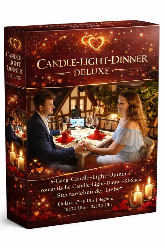 Candle-Light-Dinner-Deluxe für zwei – als Geschenk-Gutschein
