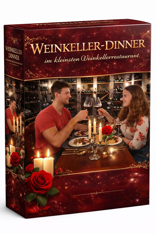 Weinkeller-Dinner für zwei – als Geschenk-Gutschein