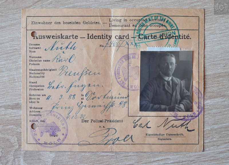 Germany 1922: Occupied territories ID card