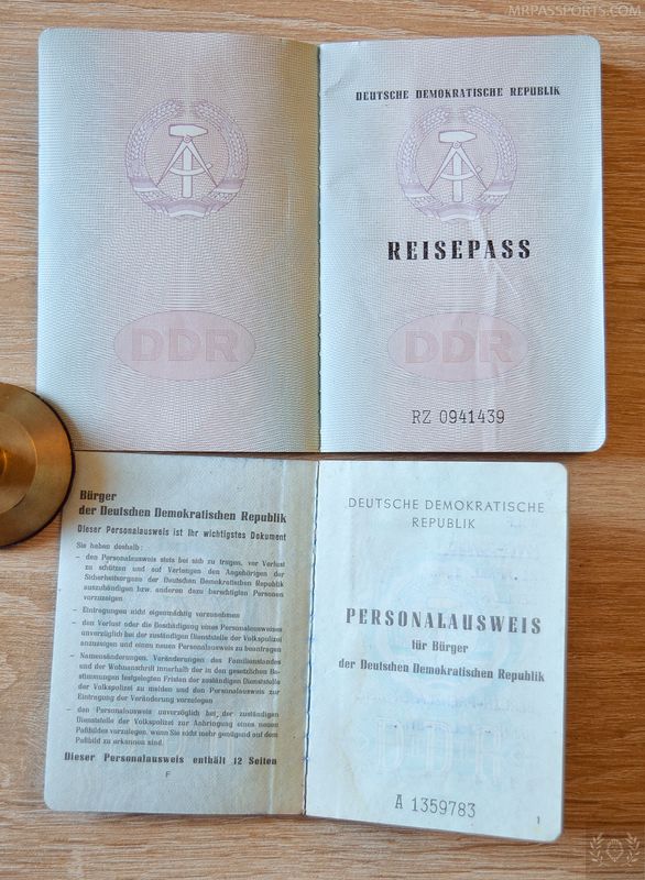 GDR Passport + ID card from one person