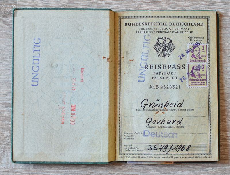 Germany 1968-1978 Passport