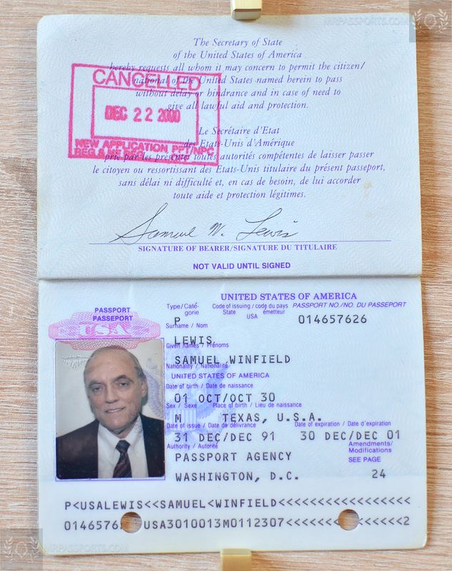 USA 1991-2001 American Diplomat Samuel W. Lewis