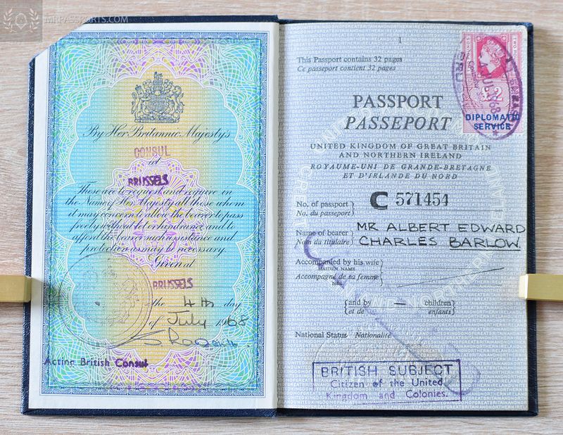 United Kingdom - British Passport 1968