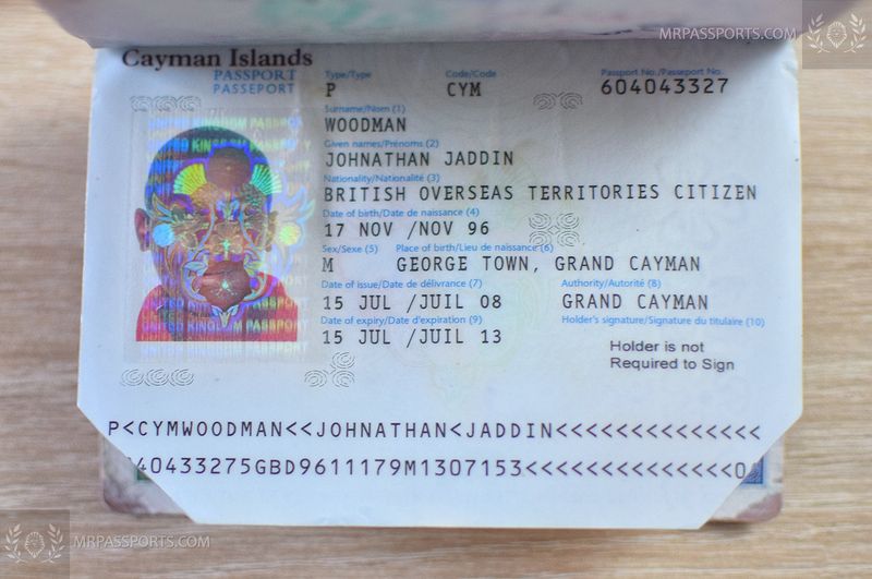 Cayman Islands - British Passport 2008-2013