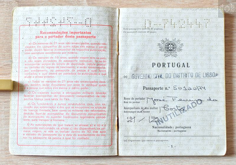 Portugal 1974-1979 w/ interesting visas