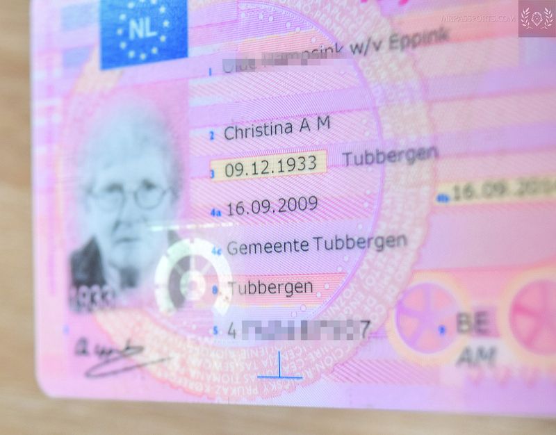 Netherlands Driving License 2009-2014