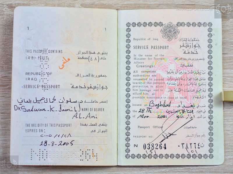 Middle East, 2001-2005 Service Passport