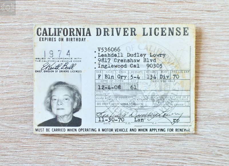 USA - California Driver License, 1970