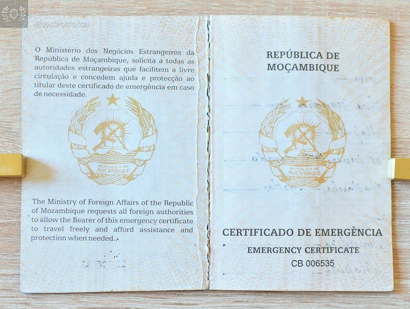 Mozambique Emergency certificate 2011-2014