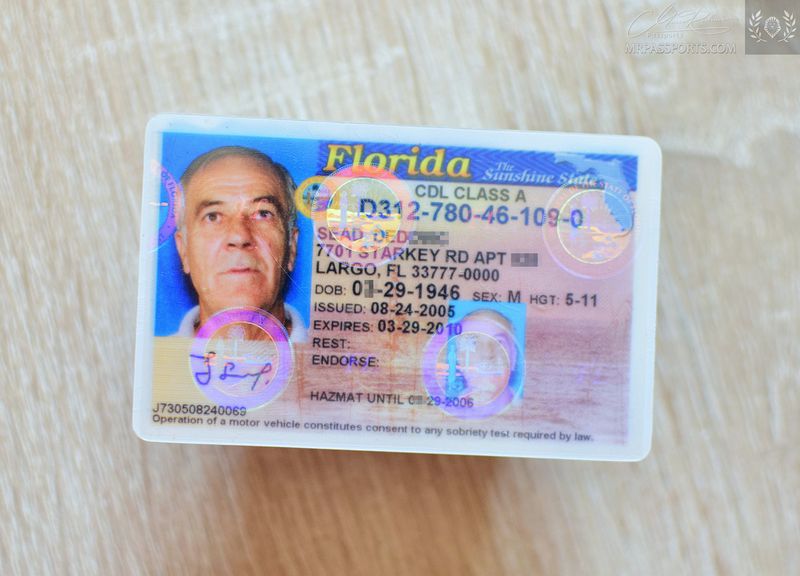 USA Driving License Florida 2005