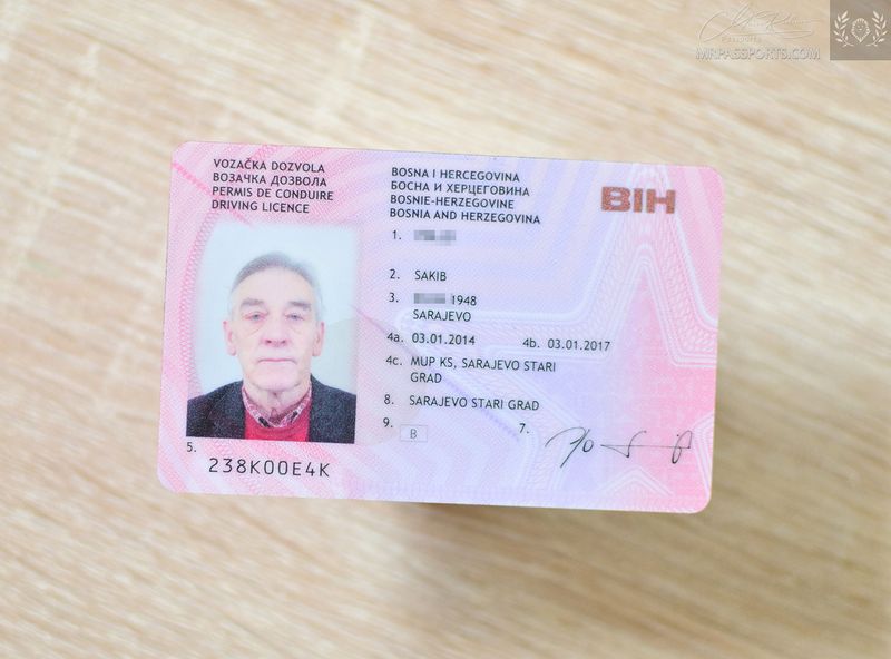 Bosnia and Herzegovina 2014-2017 Driving licence